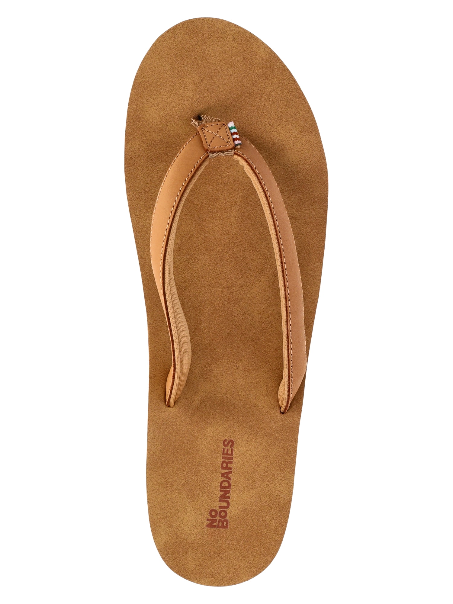 No Boundaries Women's Leather Flip Flop Sandals