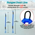 thumbnail image 6 of GANGXUN Bungee Dock Lines with Clips 2FT (4 Pack) – 1800LB Shock Absorbing Boat Ropes for Jet Ski, Kayak, Truck, 6 of 6
