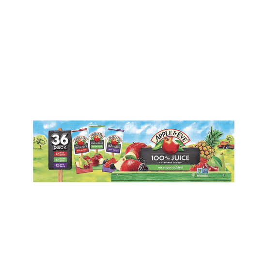 Apple & Eve 100% Juice Variety Pack, 6.75 fl. oz., 36 pk.