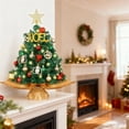 thumbnail image 5 of THE BRIVE 20in Red & Gold Tabletop Christmas Tree - Pre-Lit Small Holiday Tree with Star Topper & Ornaments for Home, Office, Party Decor, 5 of 6
