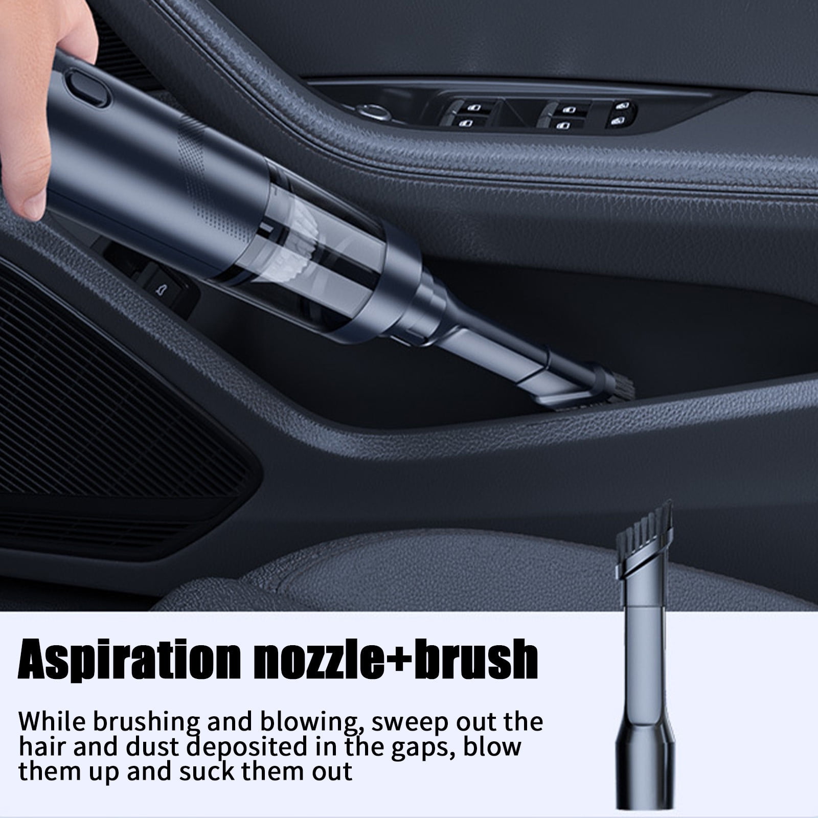 Uiz Merueh Portable Car Vacuum Car Vacuum Portable Cordless Rechargeable Lightweight Portable Vacuum Cleaner, Mini Hand Held Vacuum Cleaner for Car Home