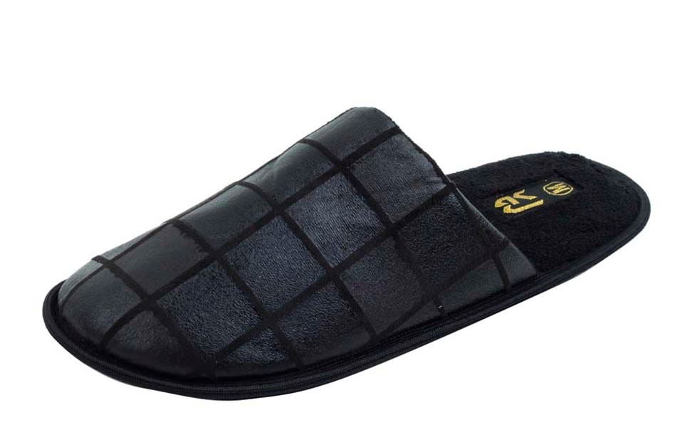 SlumberzzZ Mens Easy Open Close Touch Style Corduroy Slippers 