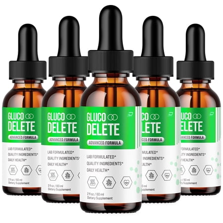 Gluco Delete – GlucoDelete Extra Strength All Natural Healthy Organic Support, 5 Pack, 5 Month Supply