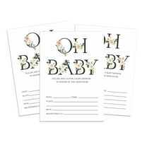 Inkdotpot 30 Gender Neutral Baby Shower Invitation Cards Oh Baby Fill In Blank Invites