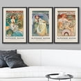 thumbnail image 2 of wall26 Framed Canvas Print Wall Art Set Alphonse Mucha Art Nouveau Women Posters Nature People Illustrations Fine Art Decorative Retro Portrait for Living Room, Bedroom, Office - 24"x36"x3, 2 of 5