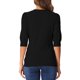 thumbnail image 3 of INSPIRE CHIC Blusas de manga abullonada para mujeres, tops de suéter con cuello en V, camisetas de manga corta, blusa de punto casual en lana, color negro, 3 of 6