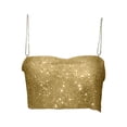 thumbnail image 1 of Toimothcn Womens Tank Top Rhinestone Spaghetti Strap Sexy Party Top Metallic Glitter Tank Tops Suitable For Outdoor Activities, 1 of 4