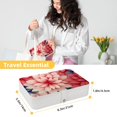 thumbnail image 5 of Flower PU Leather Necklace Organizer with Removable Compartment, Earring Holder, and Decorative Box - Portable Storage Case, 5 of 6