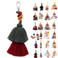 thumbnail image 2 of Tassel Keychain Fashion Multipurpose Key Ring Pendant Pom Pom Tassel Bag Charm, 2 of 7