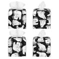 thumbnail image 2 of Balery Cute Cartoon Polar Bear Porta Pañuelos de Cuero con Estampado – Funda Moderna Cuadrada para Caja de Pañuelos, Dispensador 5x5x5'', 2 of 7