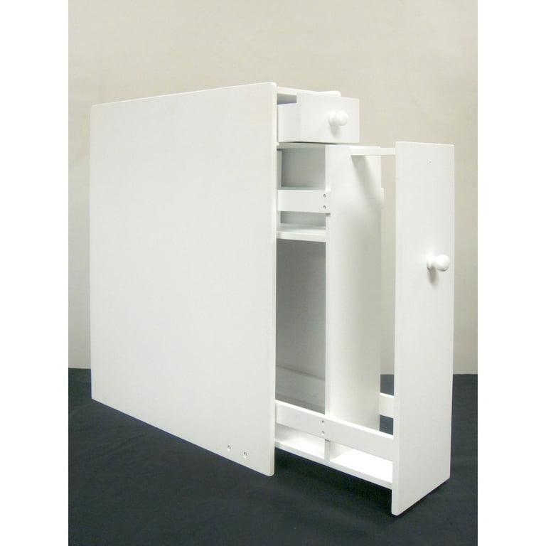 Proman Products Small Bathroom Floor Cabinet in Pure White