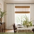 thumbnail image 2 of TURCURNO 90 Inch Pinch Pleat Linen Curtains, Memory Trained Soft Flax Textured Light Filtering Beige Drapes for Living Room Bedroom, 2 Panels, Ivory, 2 of 7