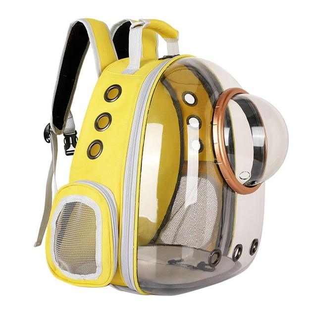 Portador de viaje Portátil Sunnimix para mascotas Space Capsule 11x13x16.5 pulgadas amarillo