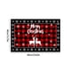thumbnail image 3 of Felpudo navideño de terciopelo cristal a cuadros | Alfombra de baño antideslizante con astas rojas de 40 x 60 cm | Felpudo festivo | Material aterciopelado duradero | Tapete para la cocina, la, 3 of 6