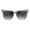 Slate, variant on Womens Ditsy Flower Print Oversize Bat Cat Eye Chic Sunglasses Peach Smoke