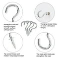 thumbnail image 5 of 30pcs Cup Ceiling Hooks 5/8 Inch Chrome Plating Screw-in Ceiling Wall Thread Hooks Great for Indoor Outdoor Plants, 5 of 7