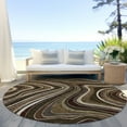 thumbnail image 6 of Addison Rugs Chantille Indoor/Outdoor Transitional Swirls Fudge Washable Round Rug, 8' x 8', 6 of 6