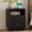black, variant on Wetalus Nightstand with Charging Station, Modern Nightstand with Arched Design, Minimalist End Table with Wood Grain Texture, Bedside Table for Bedroom Living Room Sofa Office, Black