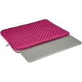 thumbnail image 3 of RAINYEAR 15.6 Inch Laptop Sleeve Diamond Foam Shock Resistant Neoprene Padded Case Fluffy Lining Zipper Cover Carrying Bag Compatible with 15.6" Notebook Computer Chromebook(Deep Pink), 3 of 7