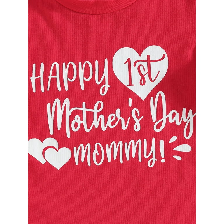 Boy Mom Love Hearts Cute T-Shirt For New Mothers Of Baby Boy Boy Mom Love Hearts Cute T-Shirt For New Mothers Of Baby Boy