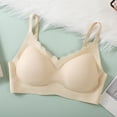 thumbnail image 5 of Wireless T-Shirt Bras for Women Seamless Push up Lace V-Neck Bras No Underwire Hook & Eye Padded Bralette, 5 of 6