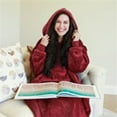 thumbnail image 2 of Catalonia Oversized Wearable Blanket Hoodie Sweatshirt, Comfortable Sherpa Lounging Pullover for Adults Men Women Teenagers Wife Girlfriend Gift, 2 of 7