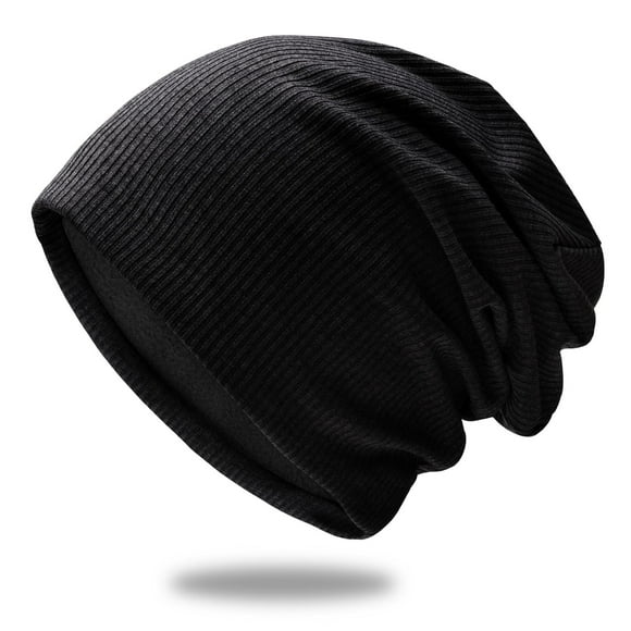Bunenne Mens Beanies Chemo Headwear for Women Beanies for Winter Knitted Hat Men's for Autumn Hats Winter Slouch Lightweight and Women's Baseball Caps Fleece Beanie Brimless Cap Black One Size