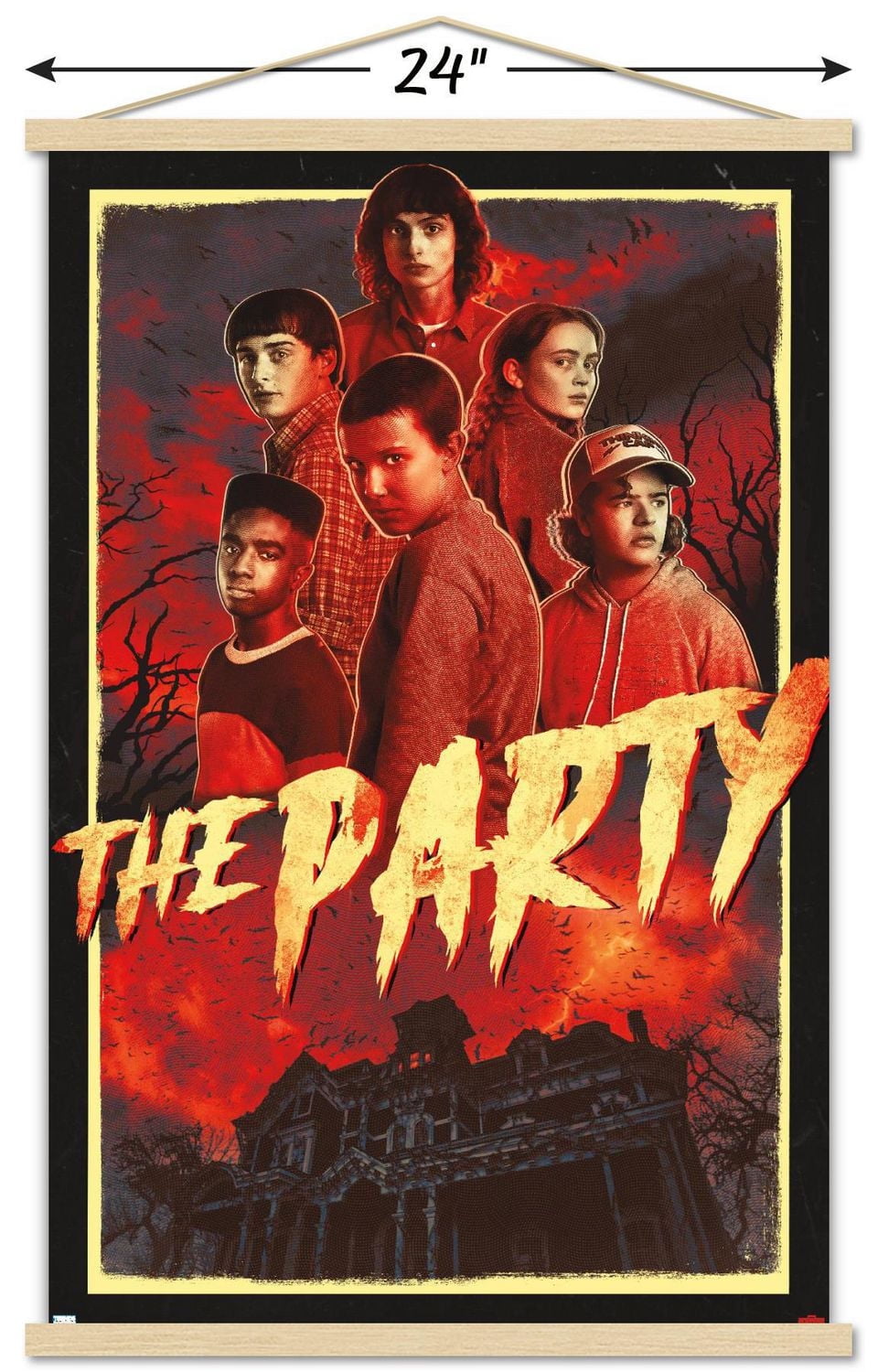 Netflix Stranger Things: Season 4 - The Party Wall Poster with Magnetic Frame, 22.375" x 34"