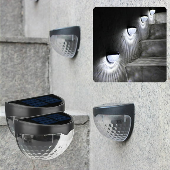 hengsof 6 Pack Solar Fence Lights, Deck Lights Solar Powered Outdoor Waterproof Fence Lighting for Fence Deck Step Stair Post Wall