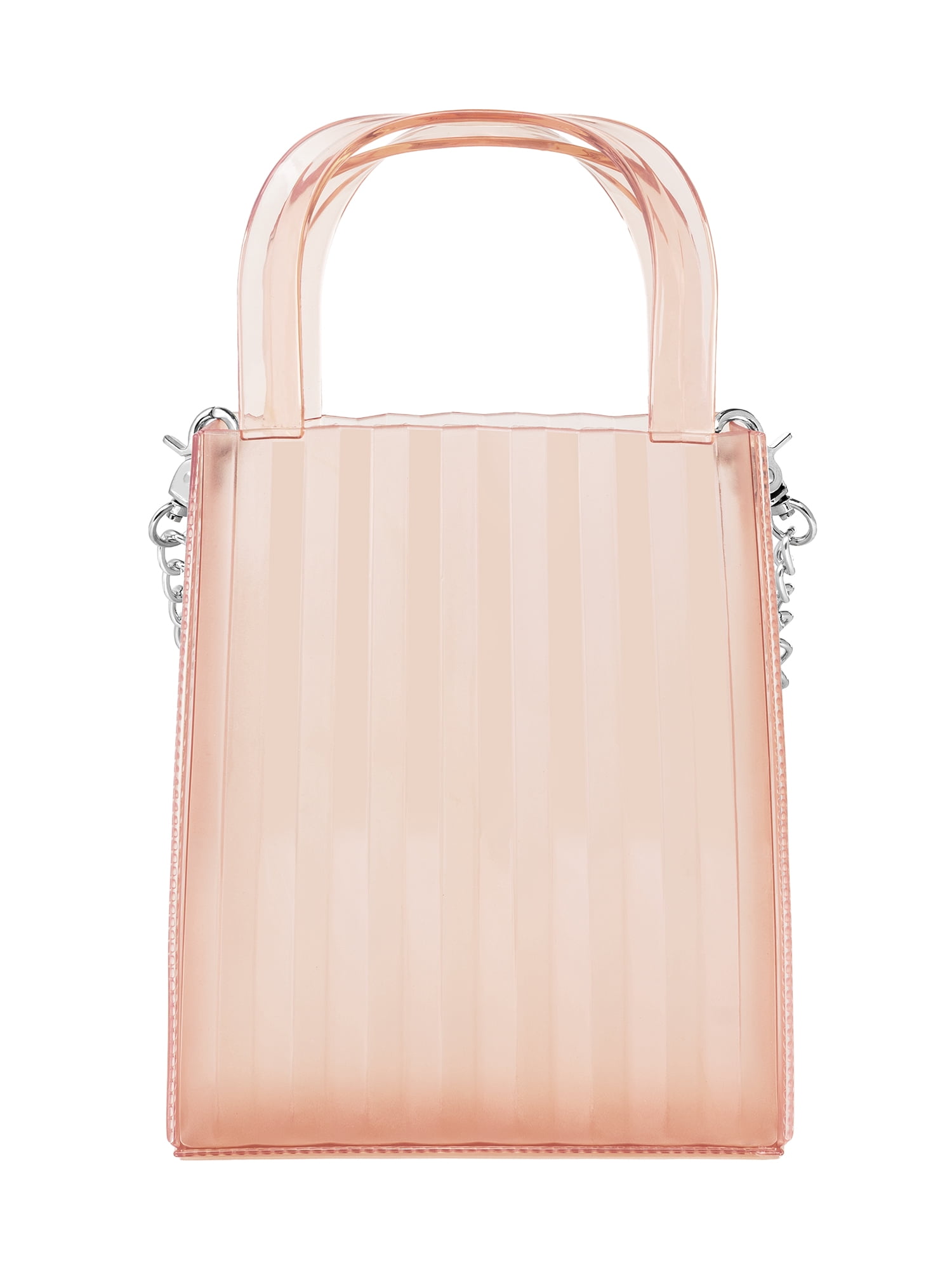 XOXO Women's Jelly Plastic Mini Crossbody Handbag Pink
