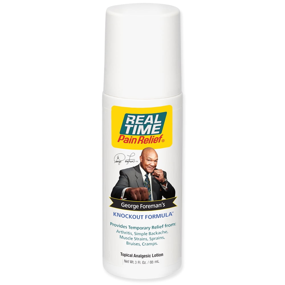Real Time Pain Relief Roll On Real Time Pain Relief George Foreman Knockout Formula 3oz Roll-on