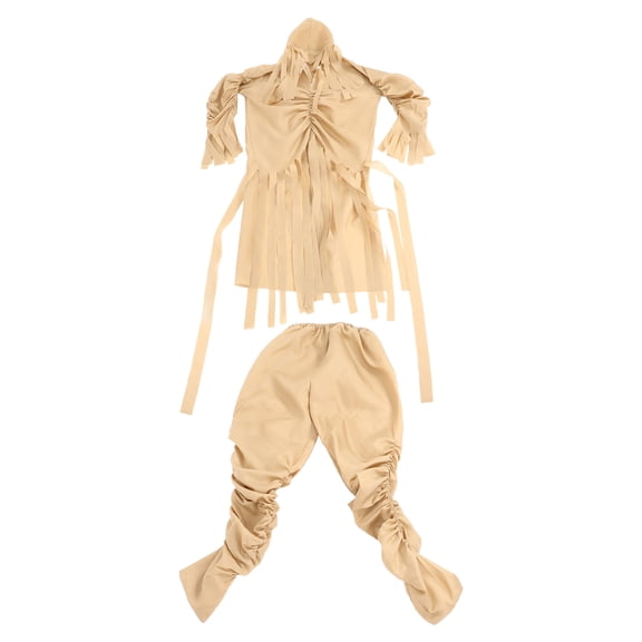 DEEPCRAFF 1 Set Tattered Mummy Costume for Adults Theme in Beige