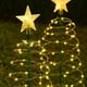 thumbnail image 4 of Lámpara solar de árbol de Navidad 1200 MAH Luz de paisaje de jardín de arte de hierro (luz cálida) 2 piezas, 4 of 8