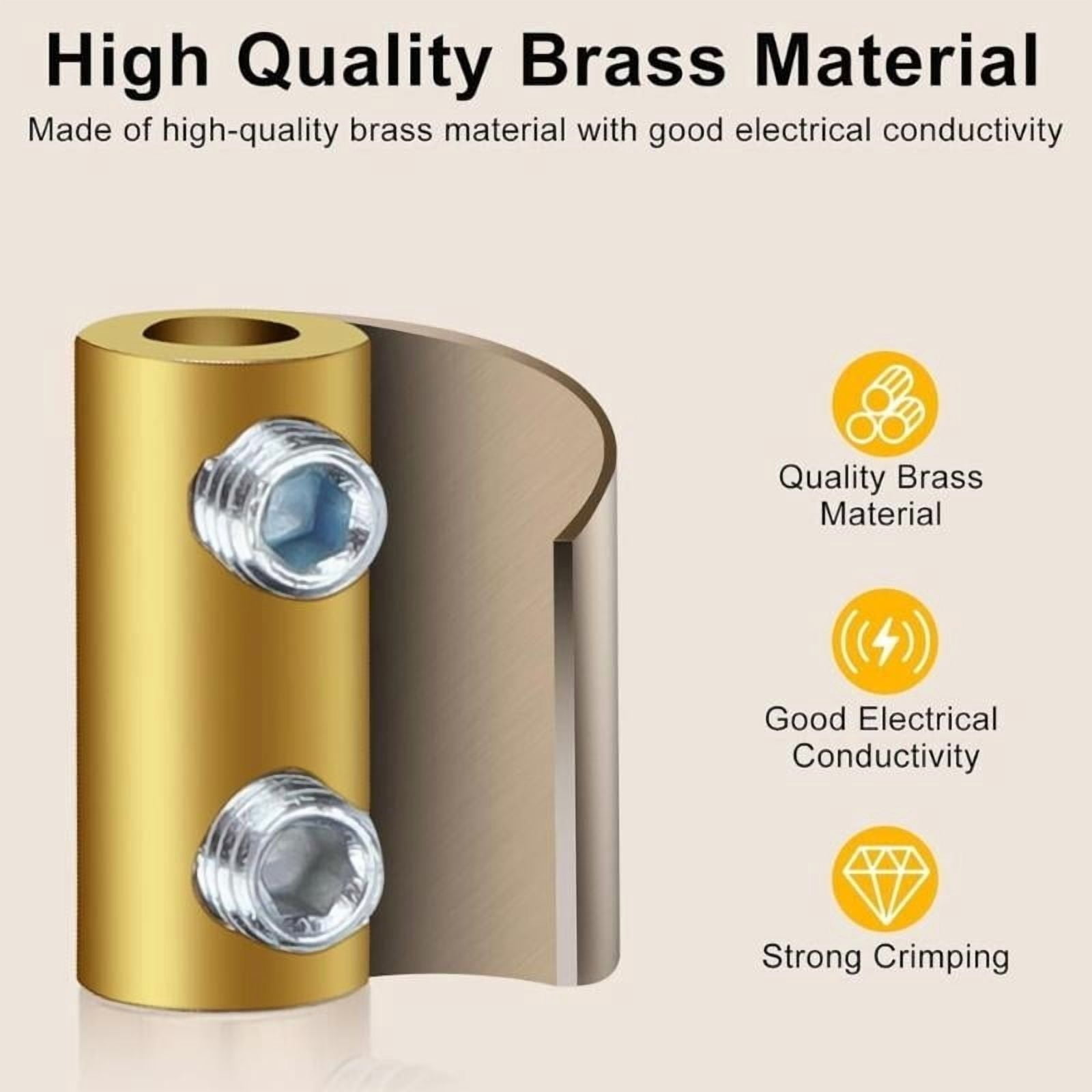 Multipurpose 30pcs 10 AWG Wire Butt Connectors Easy Insulated Straight Crimps for Efficient Electrical Connections