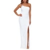 XSCAPE Women's One Shoulder Scuba Crepe Gown White Size 8