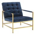 thumbnail image 1 of TOV Furniture Van Midnight Blue Velvet Upholstered Accent Chair, 1 of 6