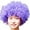 Purple, variant on FYEGRE Afro Wig for Carnival Party Dress Up Funky Wacky Clown Hair with Colorful Fans Accessory Red One Size