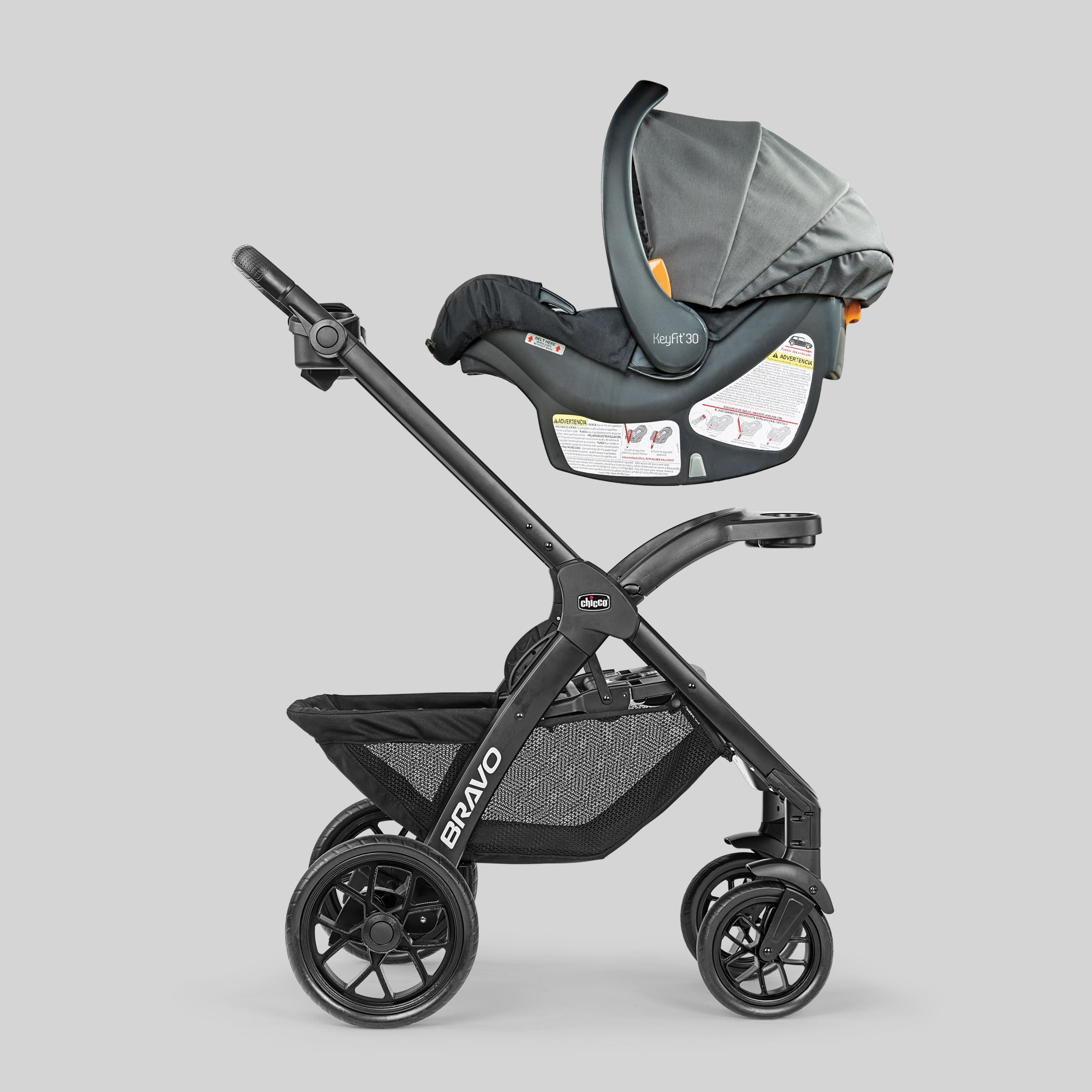 Chicco Bravo LE ClearTex Quick-Fold Stroller - Pewter (Grey)