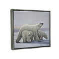 thumbnail image 4 of Stupell Industries Polar Bear Family Animals & Insects Painting Gray Floater Framed Art Print Wall Art, 31 x 25, 4 of 10