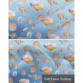 thumbnail image 6 of Summer Seashells Linen Curtain Valance for Bedroom/Bathroom/Kitchen/Office/Living/Dining Room Windows,Retro Ocean Sea Blue Watercolor Rod Pocket Topper Drapes Decorative Cafe Drapery Panel 42x12, 6 of 6