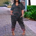 thumbnail image 5 of Birdeem Combinaison Décontractée pour Femme, Mode, Ample, Col en V, Manches Courtes, Imprimée, Poches, Short, Pantalon Long, 5 of 5