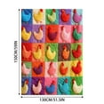thumbnail image 2 of Chickens Design Soft Flannel Throw Blanket, Lightweight Warm All Season Cozy Blanket for Bed Sofa and Living Room, Ideal Home Decor and Gift for Holiday, 59.1 x 51.2 Inch, 2 of 7