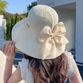 thumbnail image 5 of 54-60cm hat circumference foldable sunscreen hat female anti-ultraviolet hollow breathable fisherman hat - Beige, 5 of 5