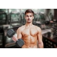 thumbnail image 4 of BalanceFrom Barbell Rubber Coated Cast Iron Hex Dumbbell, 25 lbs, Single, 4 of 4