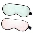 thumbnail image 2 of Sleeping Mask Kids Eye Cover Sleep Mask Solid Color Lightweight Comfortable Light Green Pink 2Pcs, 2 of 5