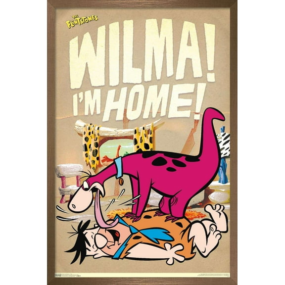 The Flintstones - Home Wall Poster, 14.725" x 22.375", Framed
