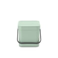 thumbnail image 3 of Bote de basura Brabantia Sort & Go Food de 6 litros, color verde jade con asa, 3 of 9