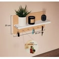 thumbnail image 4 of Portallaves De Pared Perchero Organizador Moderno Decoración Modelo Roble, 4 of 4