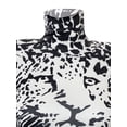 thumbnail image 5 of Qiylii Women Tight Dress Leopard High Neck Long Sleeve Wrapped Fall Mini Dress, 5 of 8