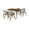 thumbnail image 2 of Westmont and Talulah Grey and Walnut 5 Piece Dining Set, 2 of 8